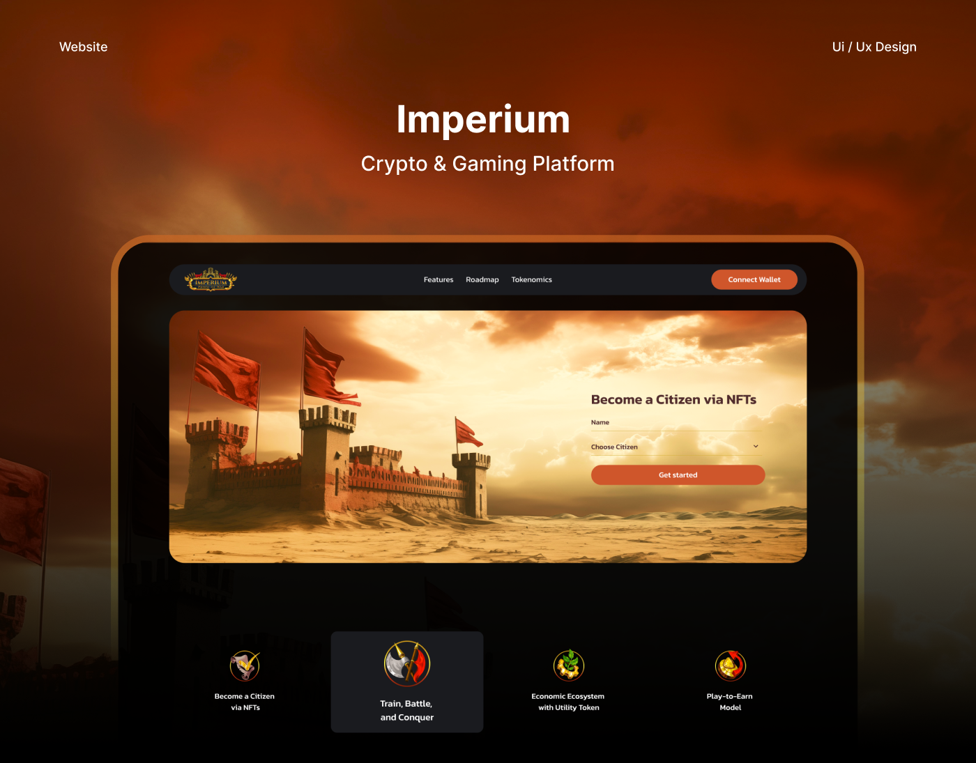 Imperium | Crypto Gaming Platform coins crypto gaming crypto platform digital art gaming website ui ux