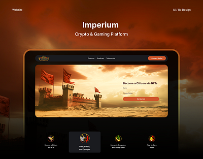 Imperium | Crypto Gaming Platform coins crypto gaming crypto platform digital art gaming website ui ux