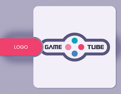 Logo of Game Tube adobe illustrator colorful dark game tube illustration light logo minimal minimal logo pastel simple vector