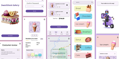 Bakery mobile app (UI/UX case study) ui
