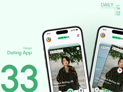Day 33: Dating App daily ui challenge dating app design microcopy mobile app design social interaction ui design usability user experience user interface