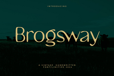 Brogsway - Vintage Handwritten Font greeting font