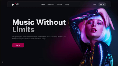 PRIDE - Music Streaming Platform musicui ui uidesign