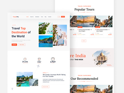 Travel Agency Website agency website graphic design landing page travel agency travel agency website ui web page website website design