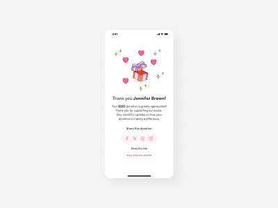 Daily UI - 077 Thank You app design application daily ui design mobile design mobile ui thank you ui