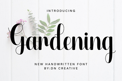 Gardening Script Font crafting font cute font design handwritten illustration monoline new font script script font