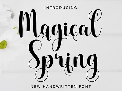 Magical Spring crafting font cute font handwritten monoline new font script script font spring spring font