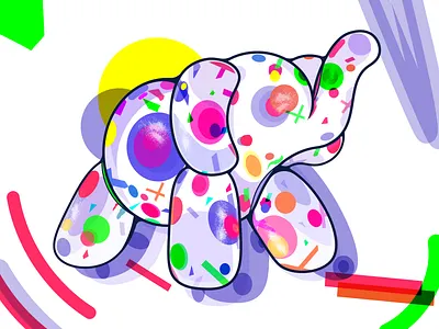 Balloon Dot Elephant Multicolor balloon clipart balloon dog silver balloon dot elephant multicolor birthday balloon png dog balloon