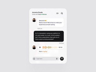 Customer support messaging app chat chatting clean concept customer customer support interface light message messaging messenger minimalism mobile product saas support ui ux web