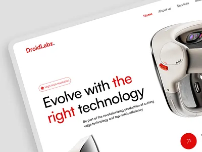 Hero Section: Tech Website design landing page tech ui website