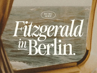 Fitzgerald - Classic Retro Serif beauty branding elegant fashion fashionable logo magazine retro serif style stylish vintage wedding