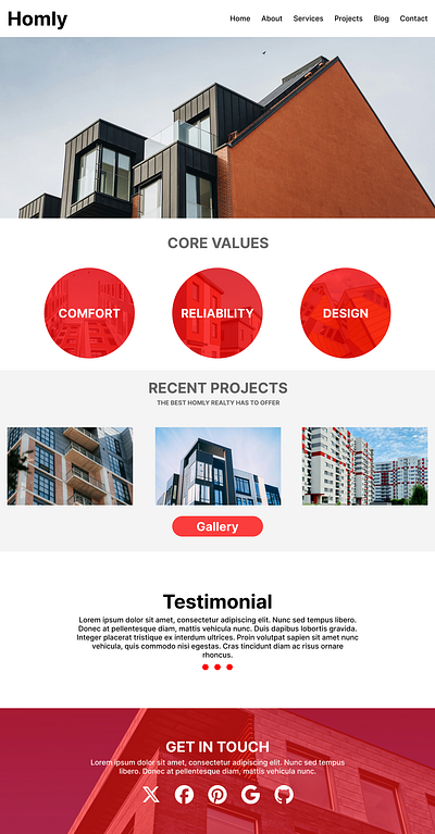 Homly landing page design figma heirachy landing page typography ui webpage website
