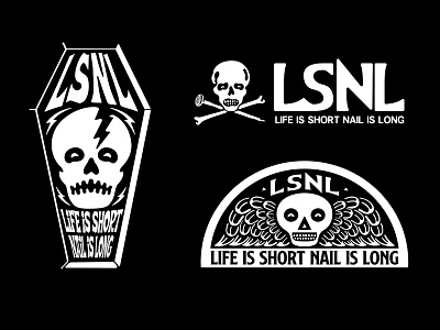 LSNL LOGO art work brand design branding design graphic design illustration korean logo skull typography vector