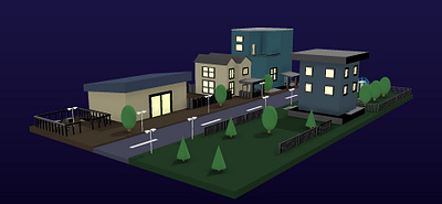 Silent city 3d animation graphic design