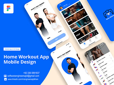 Home Workout App Mobile Design graphic design logo ui
