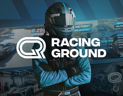Racing Ground Game animation blue branding game gaming graphic design khaledxbz logo design luxafy motion graphics phone racing ground ui uiux ux website