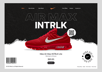 Nike Air Max - Animated Landing Page animation e commerce motion graphics nike sneakers ui