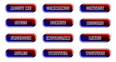 Red and Blue Neon Twitch Streamer Banners badge blue neon red red and blue twitch