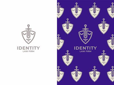 Identity Law Firm design face identity law libra logo shield sword