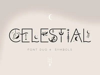Celestial Boho style font duo boho font branging font display font elegant font fashion font feminine font font instagram font sans serif sans serif font stylish font symbol font