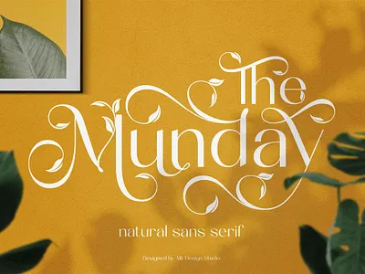 The Munday Typeface elegant floral flower font leaf lettering nature plant serif unique