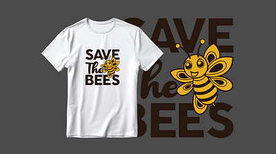 Save The Bees Custom T-Shirt Design active t shirt active t shirts apparel cloths custom custom t shirt design graphic design illustration new collection t shirt t shirt design