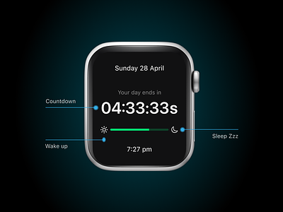 Countdown smart watch concept apple design product design ui ux watchos