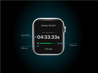 Countdown smart watch concept apple design product design ui ux watchos