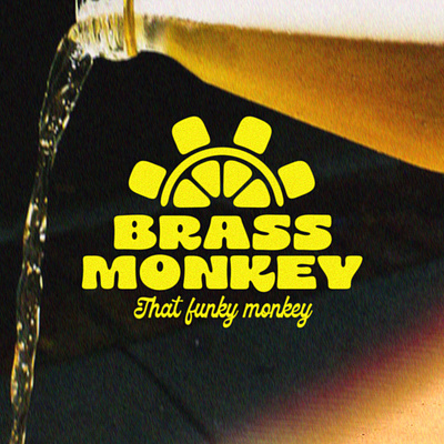 Brass Monkey badge brand brand identity branding cursive design hip hop icon iconography identity design logo logo design new york nyc rap rebrand script wordmark yellow
