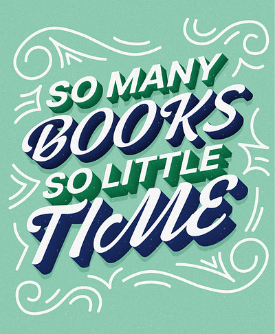 So many books, so little time graphic design