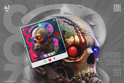 3. Cyborg Zombie adobe cool creative cyberpunk cyborg cyborg zombies design future future art game graphic design illustration logo photoshop poster poster art robocop vector zombie zombie apocalypse