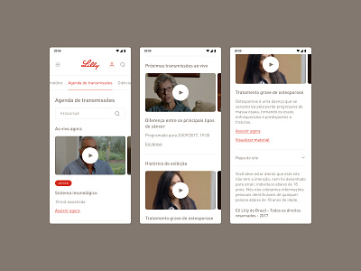 Lilly - Plataforma de Streaming Médico design system ui ux