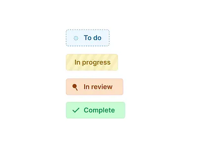 Custom status badges badges custom ui dashboard projects status ui