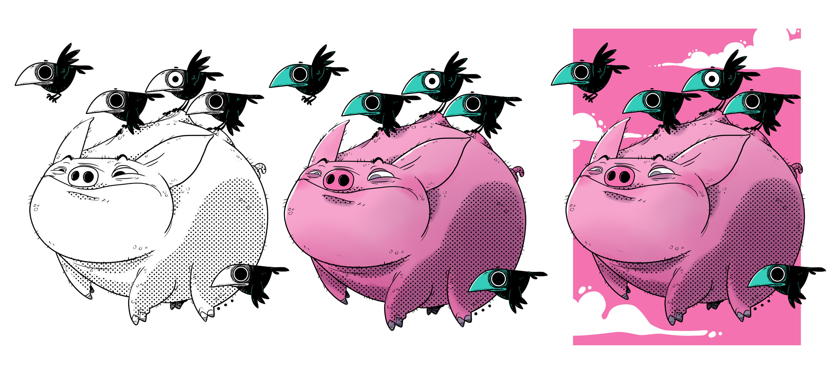 when pigs fly by pache stage on Dribbble