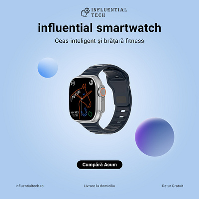 Smartwatch ad graphic design
