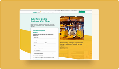 Helping Glovo Expand by Targeting Non-Food Customers branding case study glovo redesign ux webdesign