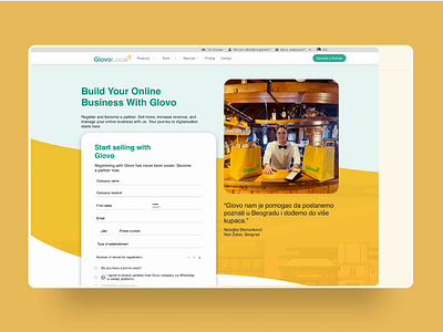 Helping Glovo Expand by Targeting Non-Food Customers branding case study glovo redesign ux webdesign