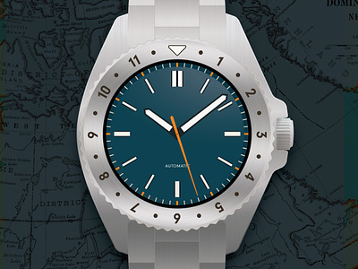 12-Hour Bezel Watch 12 hour bezel cmf design design dial illustration mightymoss product design steel watch watches