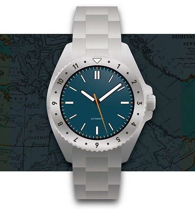 12-Hour Bezel Watch 12 hour bezel cmf design design dial illustration mightymoss product design steel watch watches
