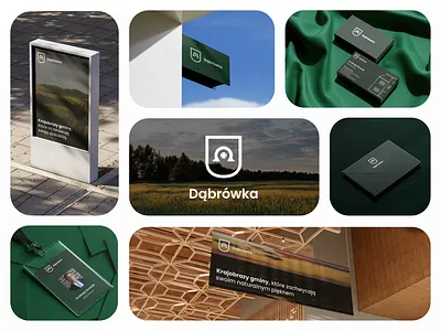 Municipality Dąbrówka — Branding (Concept) banner bento grid branding concept crest design graphic design id card logo redesign signet