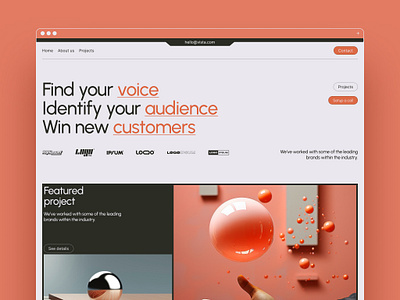 Agency concept agency clean design figma homepage ui web design website