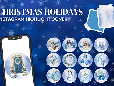 25 Blue Winter Christmas Instagram Highlights Covers - Festive blue christmas blue christmas ig covers branding christineadye christmas christmas digital christmas highlights covers christmas ig covers christmas time festive season graphic design instagram highlights covers instagram ig covers instagram template xmas ig covers