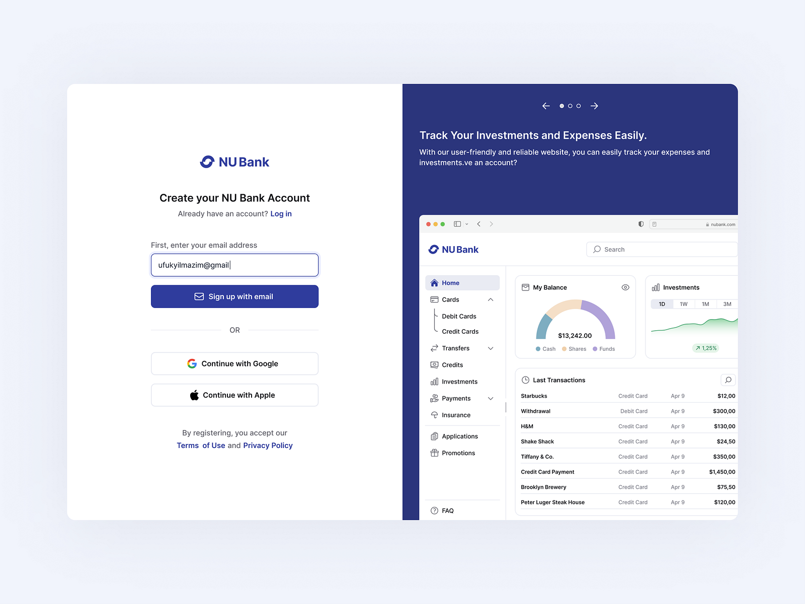 Login Page Design for Banking Website by Ufuk Yilmaz on Dribbble