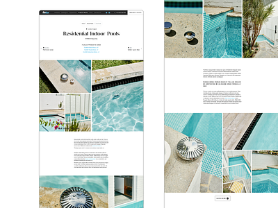 FLOLUX – Luxury Finish for Pools Website Design branding graphic design luxury luxury pool minimalism minimalistic design pool spa ui uiux design ux web design