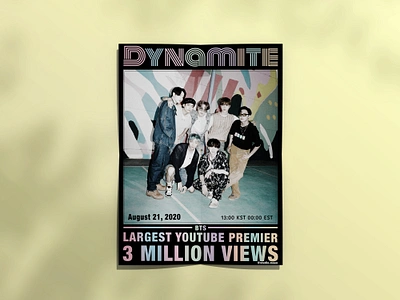 BTS Dynamite MV Premiere Poster adobe photoshop poster