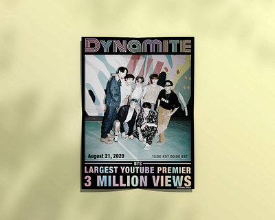 BTS Dynamite MV Premiere Poster adobe photoshop poster