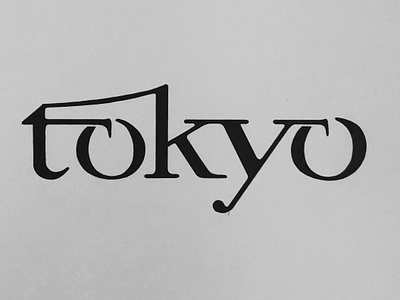 Tokyo Word Glyph glyph icon typography