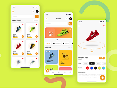 E-commerce Mobile App app application beautiful design ecommerce mobile app figma ios iphone app mobile app shoes selling app ui uidesign uiux
