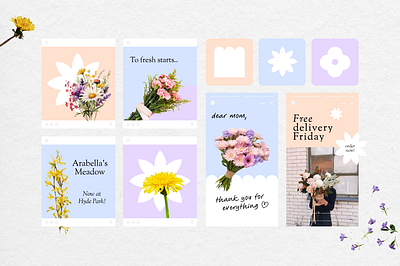 Flower Boutique - Social Media boutique branding figma flower graphic design instagram social media wildflower