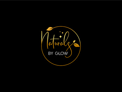 Natural Glow beauty logo branding circle leaf logo design glow nature healing logo illustration illustrator logo logo design naturals glow naturals logo wellness glow lgoo